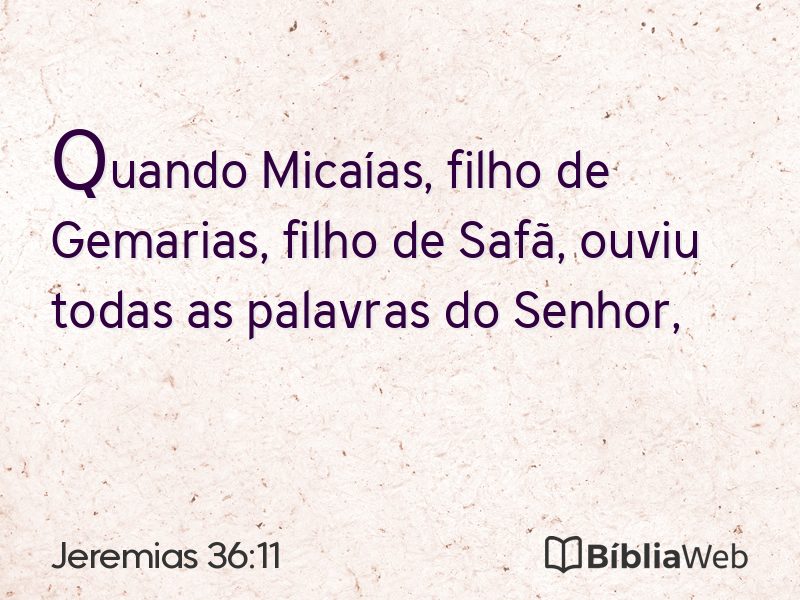 Jeremias 36:11 em imagem para compartilhar