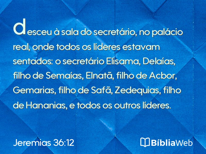 Jeremias 36:12 em imagem para compartilhar