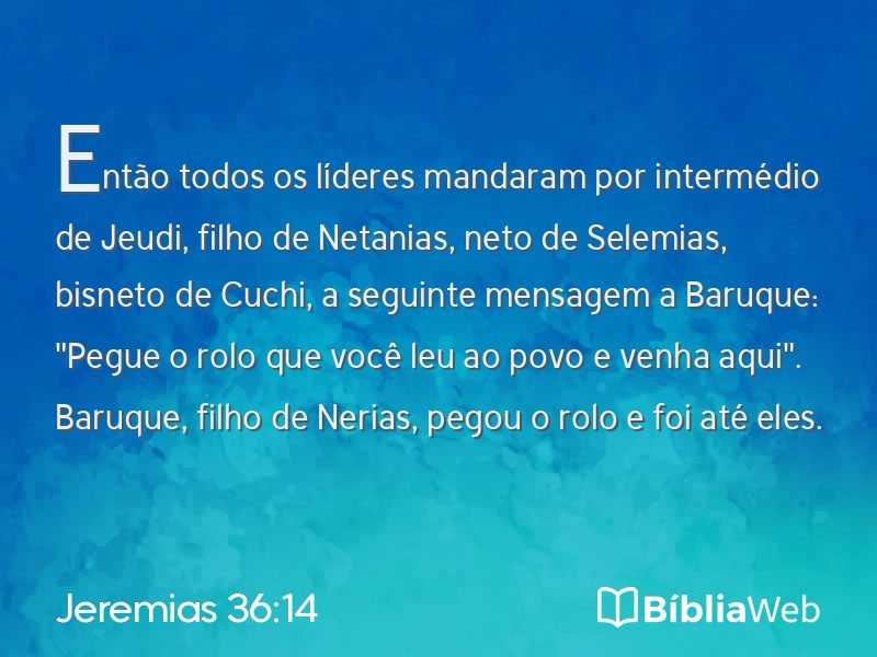 Jeremias 36:14 em imagem para compartilhar