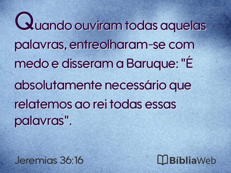 Jeremias 36:16 em imagem para compartilhar