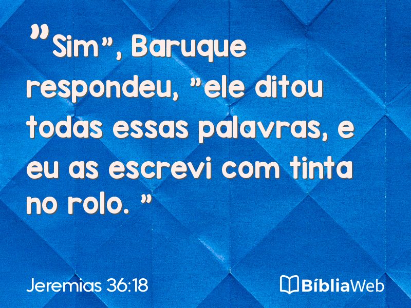Jeremias 36:18 em imagem para compartilhar