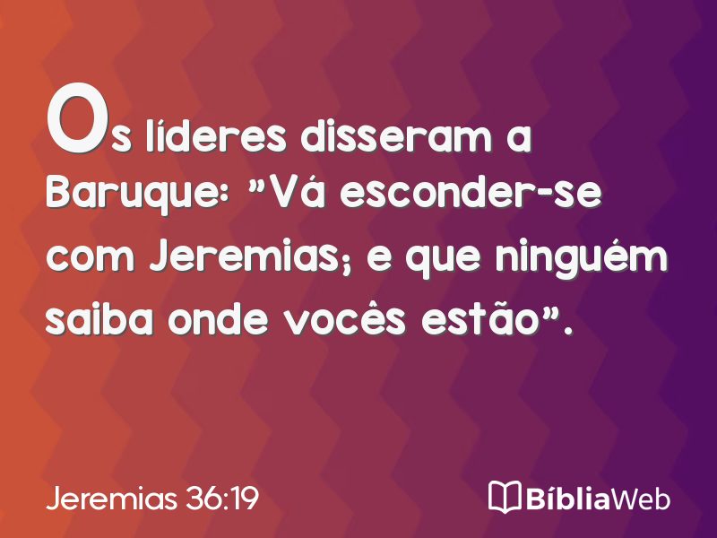 Jeremias 36:19 em imagem para compartilhar
