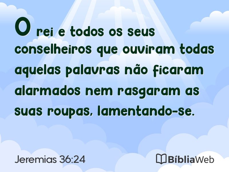 Jeremias 36:24 em imagem para compartilhar