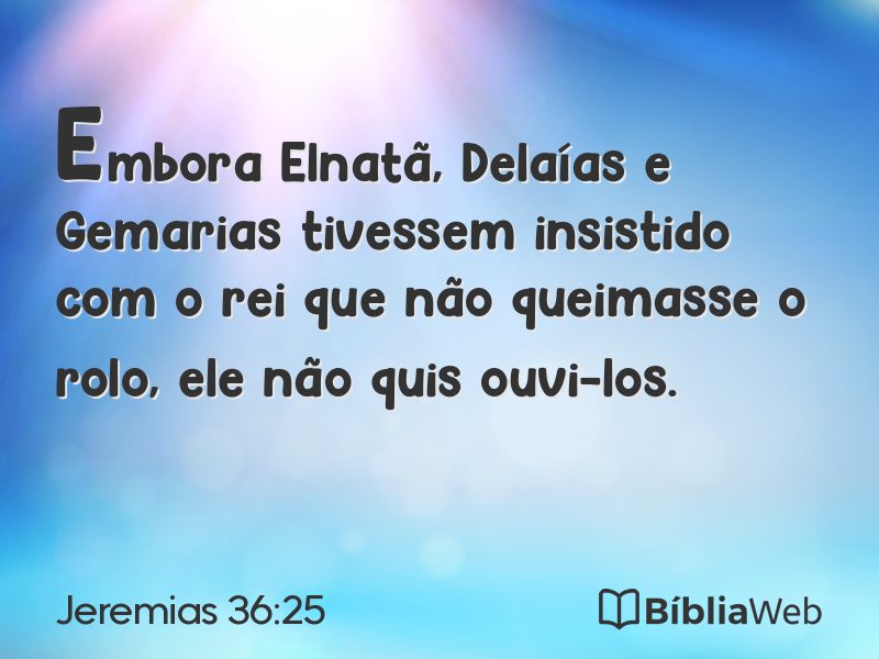 Jeremias 36:25 em imagem para compartilhar