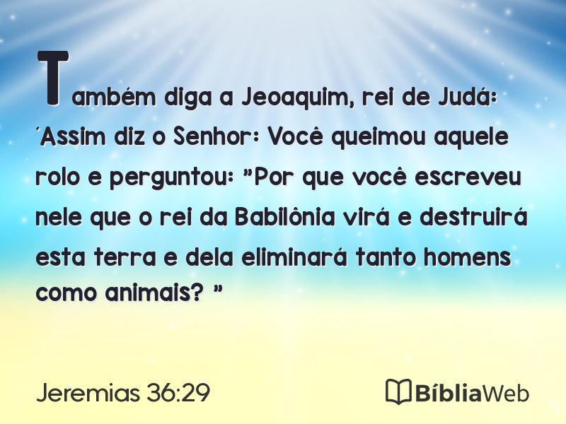 Jeremias 36:29 em imagem para compartilhar