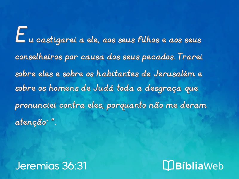 Jeremias 36:31 em imagem para compartilhar