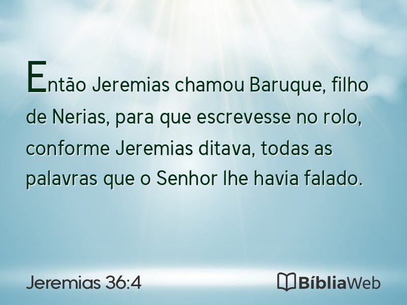 Jeremias 36:4 em imagem para compartilhar
