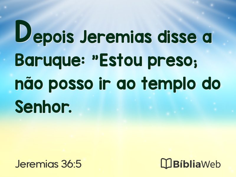 Jeremias 36:5 em imagem para compartilhar
