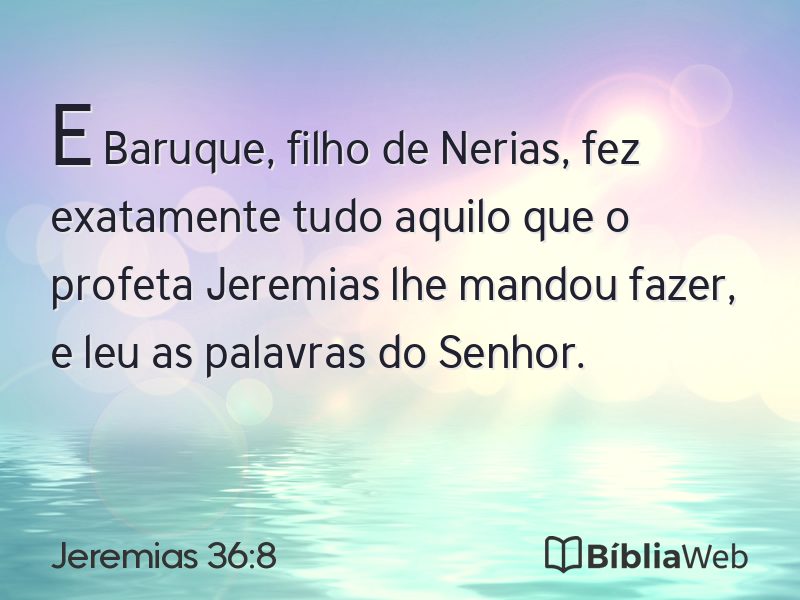 Jeremias 36:8 em imagem para compartilhar