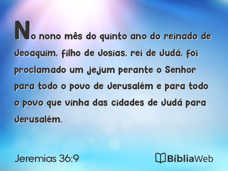 Jeremias 36:9 em imagem para compartilhar