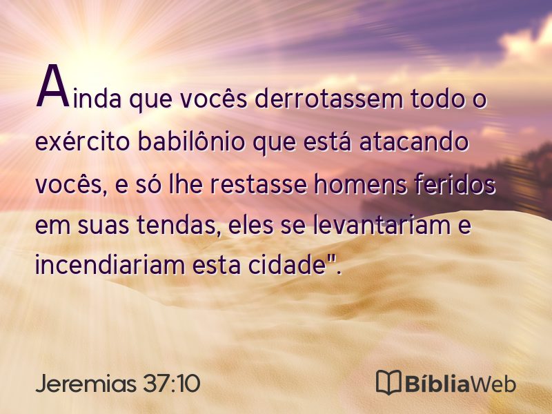 Jeremias 37:10 em imagem para compartilhar