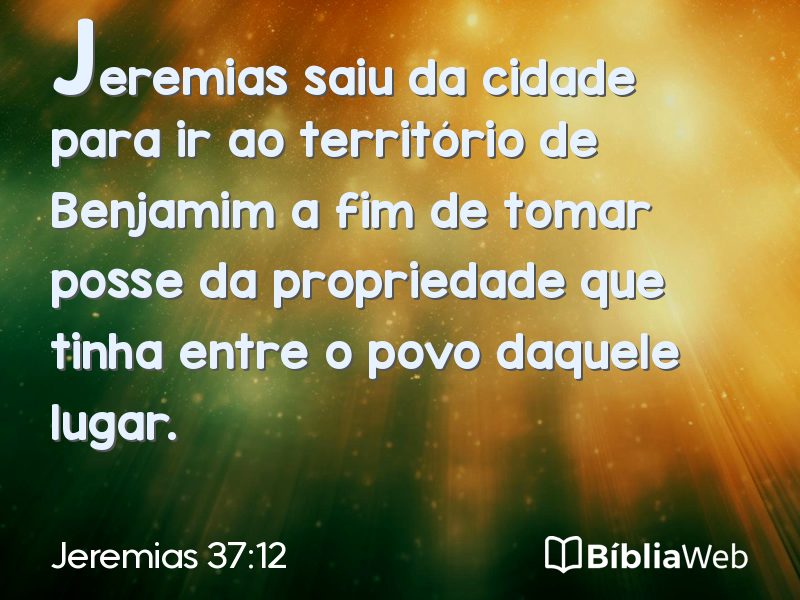 Jeremias 37:12 em imagem para compartilhar