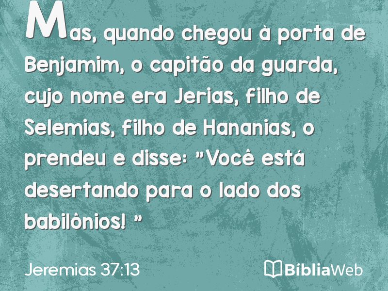 Jeremias 37:13 em imagem para compartilhar