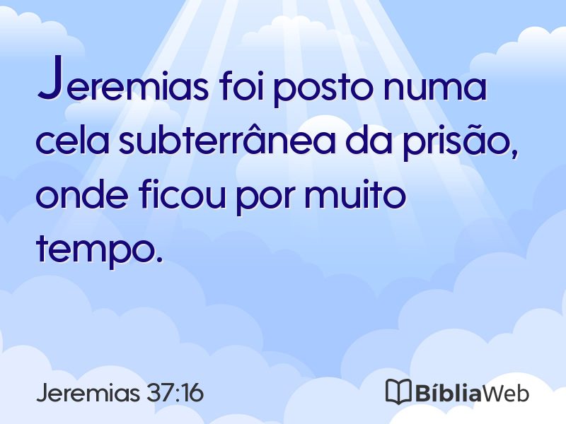 Jeremias 37:16 em imagem para compartilhar