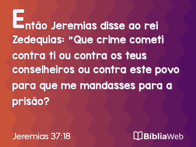 Jeremias 37:18 em imagem para compartilhar