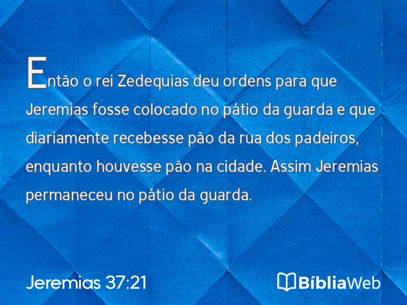 Jeremias 37:21 em imagem para compartilhar