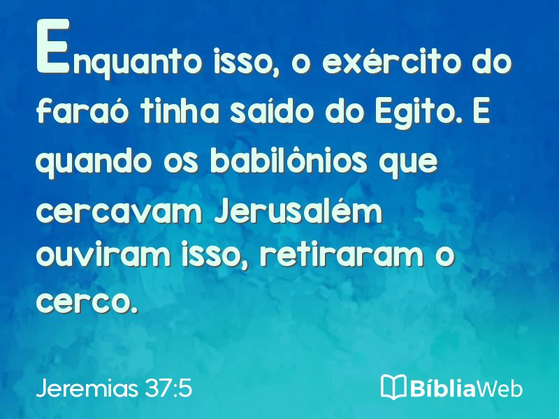 Jeremias 37:5 em imagem para compartilhar