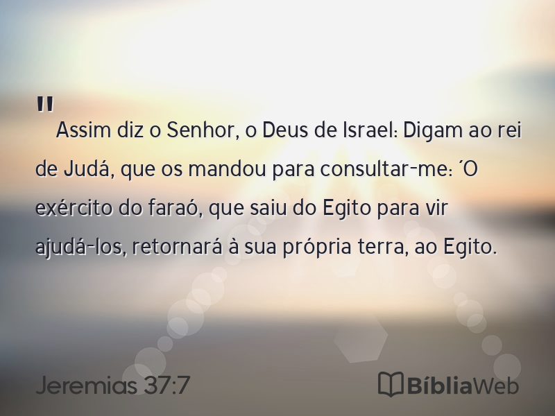 Jeremias 37:7 em imagem para compartilhar
