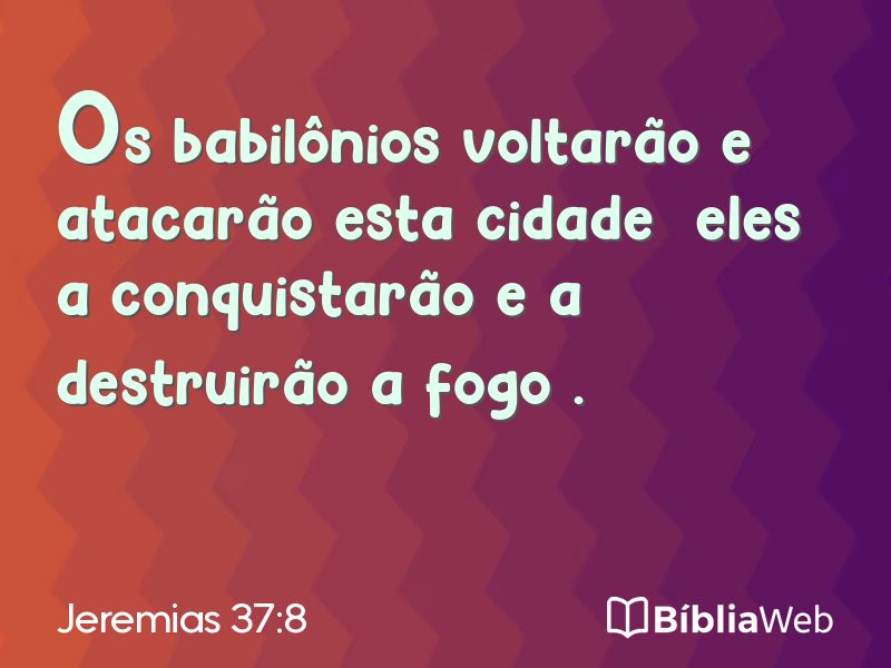 Jeremias 37:8 em imagem para compartilhar