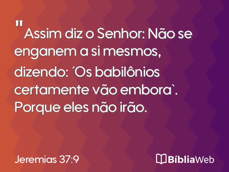 Jeremias 37:9 em imagem para compartilhar