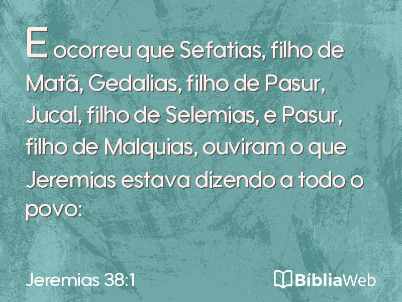 Jeremias 38:1 em imagem para compartilhar