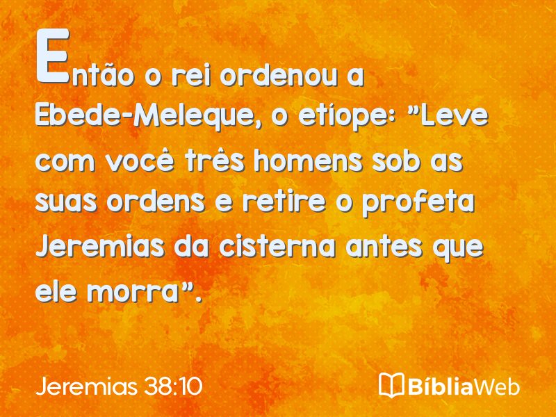 Jeremias 38:10 em imagem para compartilhar