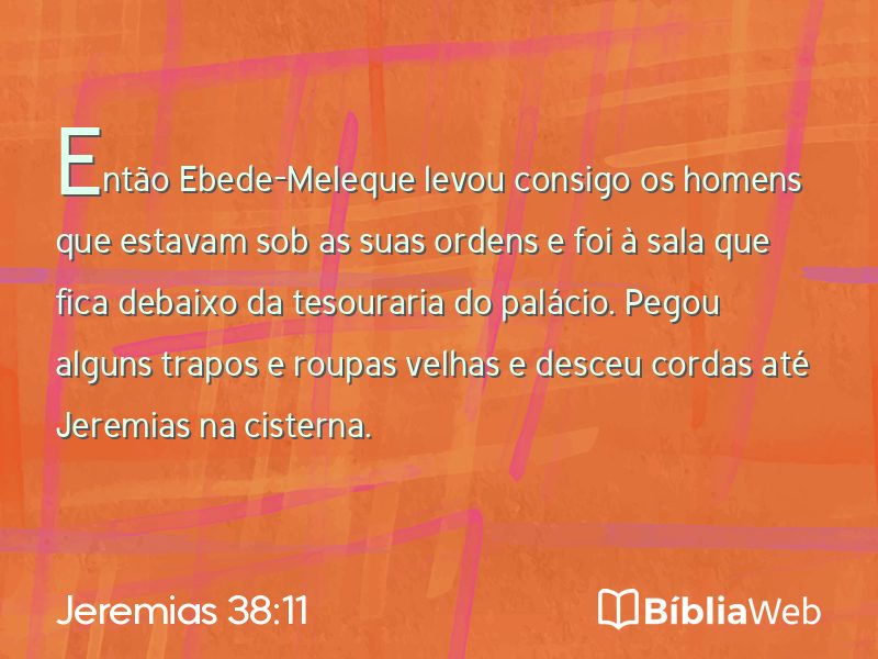 Jeremias 38:11 em imagem para compartilhar