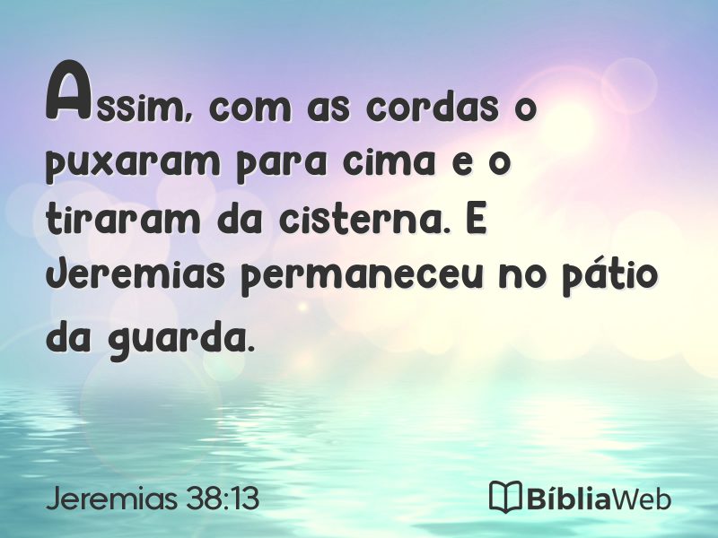 Jeremias 38:13 em imagem para compartilhar