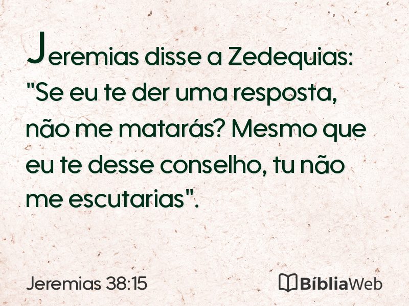 Jeremias 38:15 em imagem para compartilhar