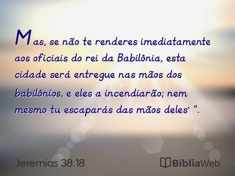 Jeremias 38:18 em imagem para compartilhar