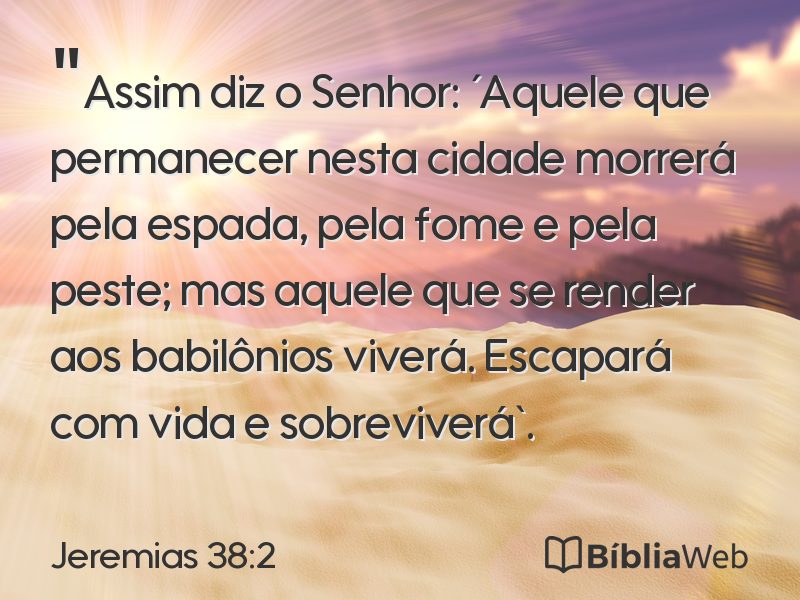 Jeremias 38:2 em imagem para compartilhar
