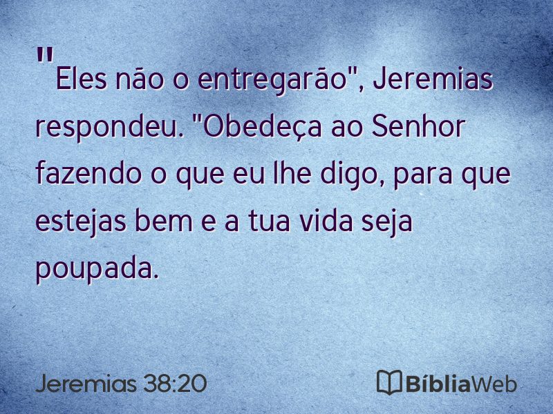 Jeremias 38:20 em imagem para compartilhar