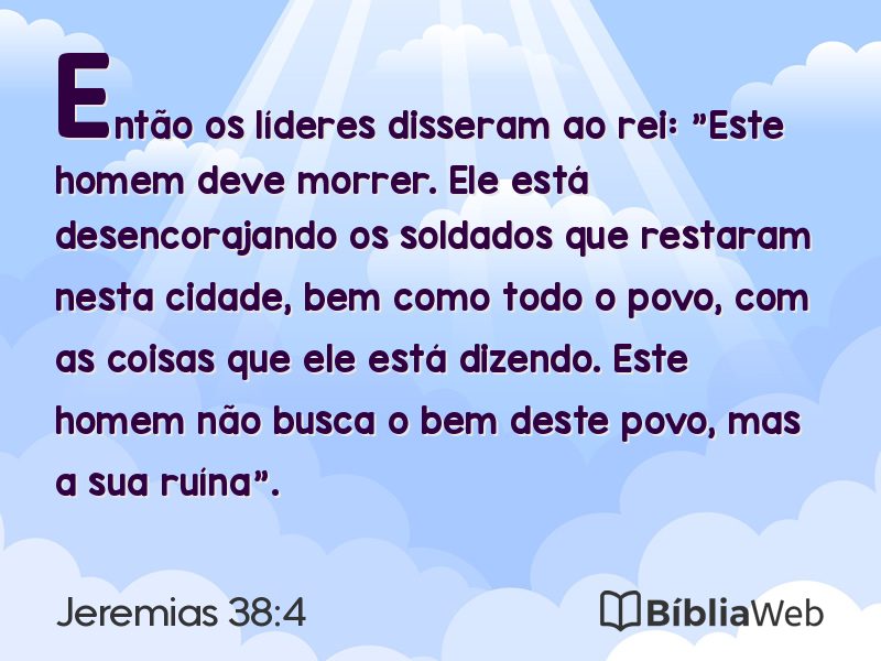 Jeremias 38:4 em imagem para compartilhar