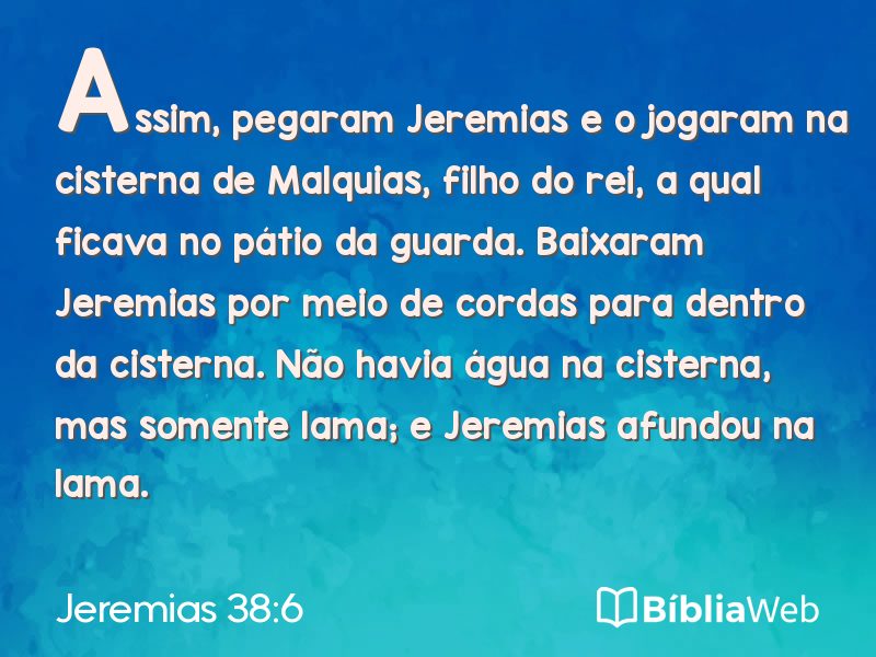 Jeremias 38:6 em imagem para compartilhar