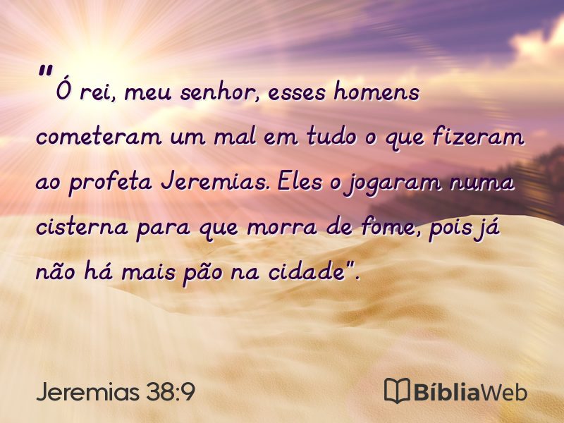 Jeremias 38:9 em imagem para compartilhar