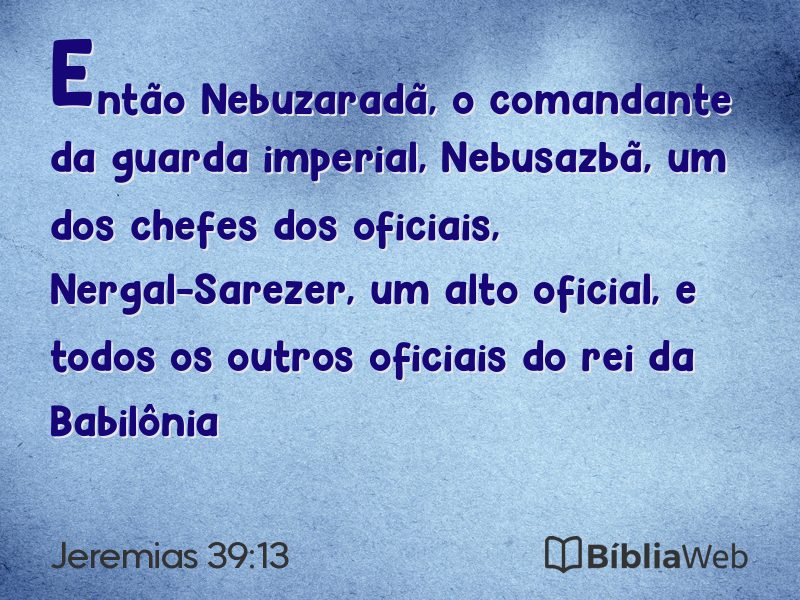 Jeremias 39:13 em imagem para compartilhar
