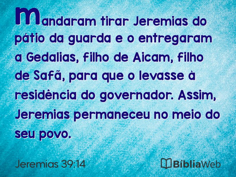 Jeremias 39:14 em imagem para compartilhar