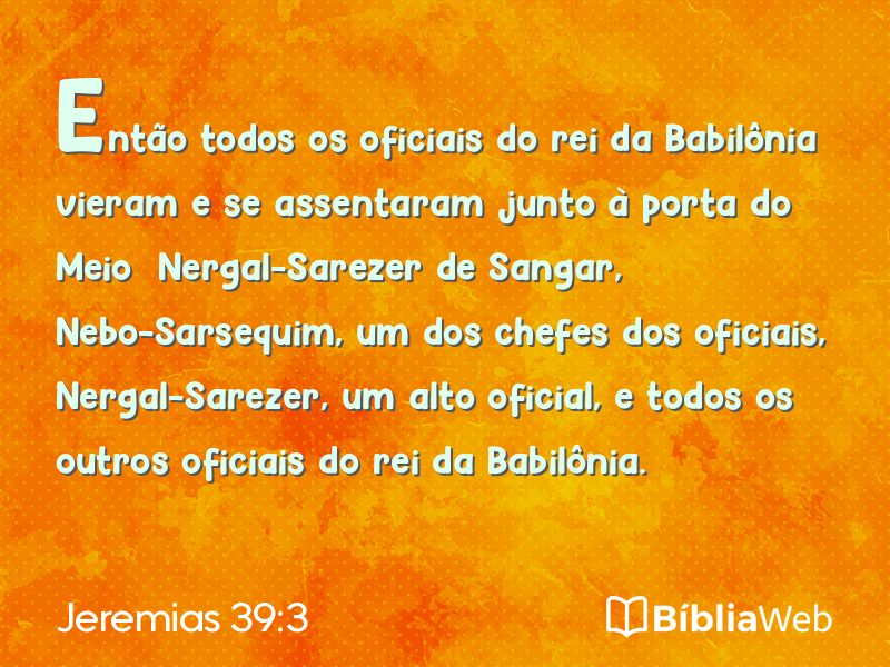 Jeremias 39:3 em imagem para compartilhar