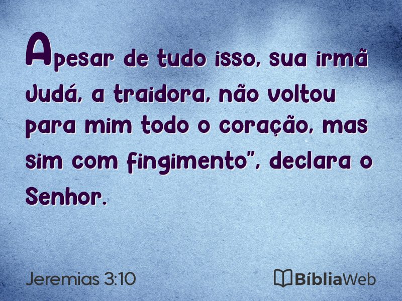 Jeremias 3:10 em imagem para compartilhar