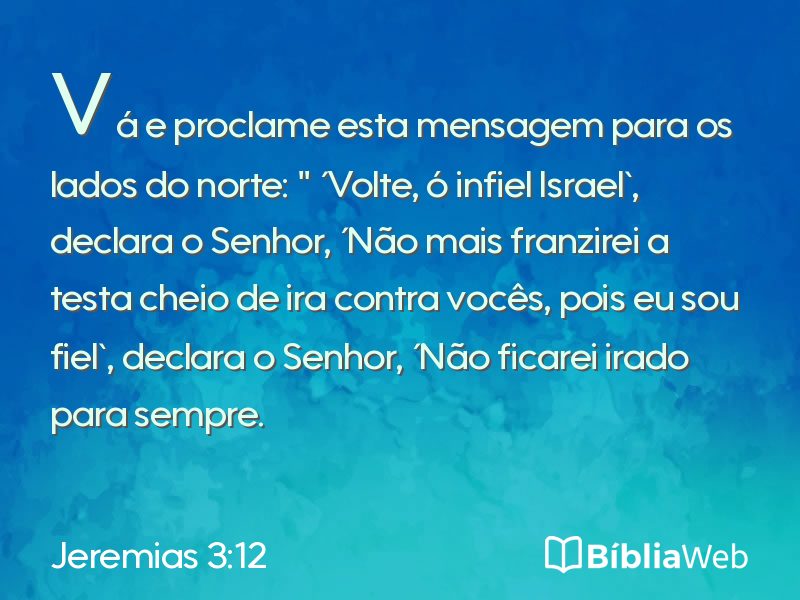 Jeremias 3:12 em imagem para compartilhar