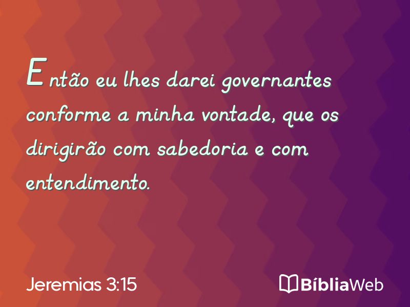 Jeremias 3:15 em imagem para compartilhar