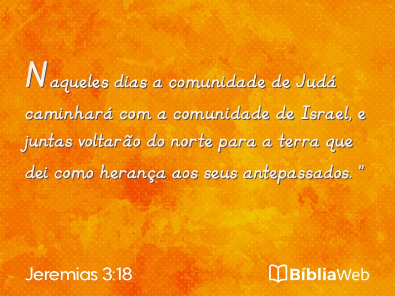 Jeremias 3:18 em imagem para compartilhar