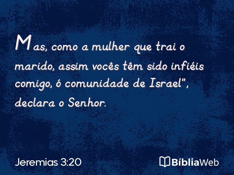 Jeremias 3:20 em imagem para compartilhar