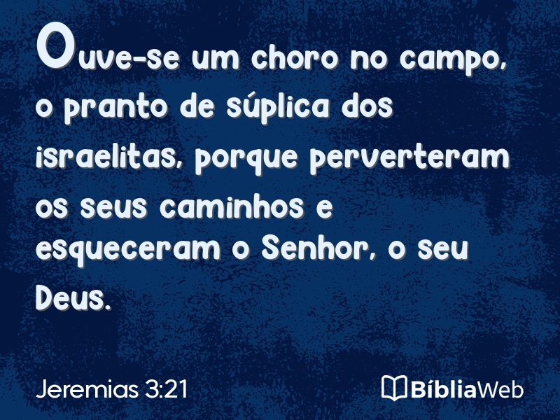 Jeremias 3:21 em imagem para compartilhar