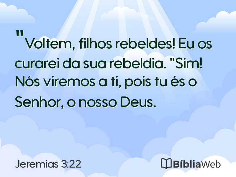 Jeremias 3:22 em imagem para compartilhar