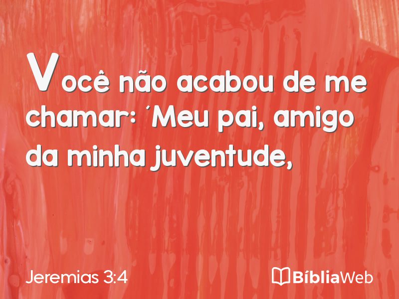 Jeremias 3:4 em imagem para compartilhar