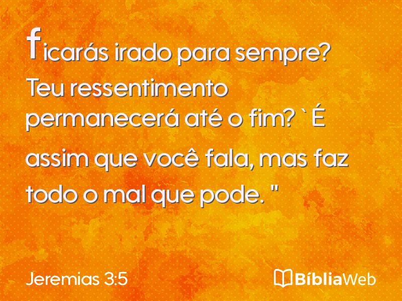 Jeremias 3:5 em imagem para compartilhar