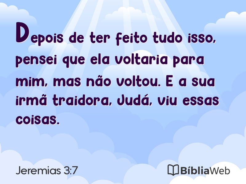 Jeremias 3:7 em imagem para compartilhar