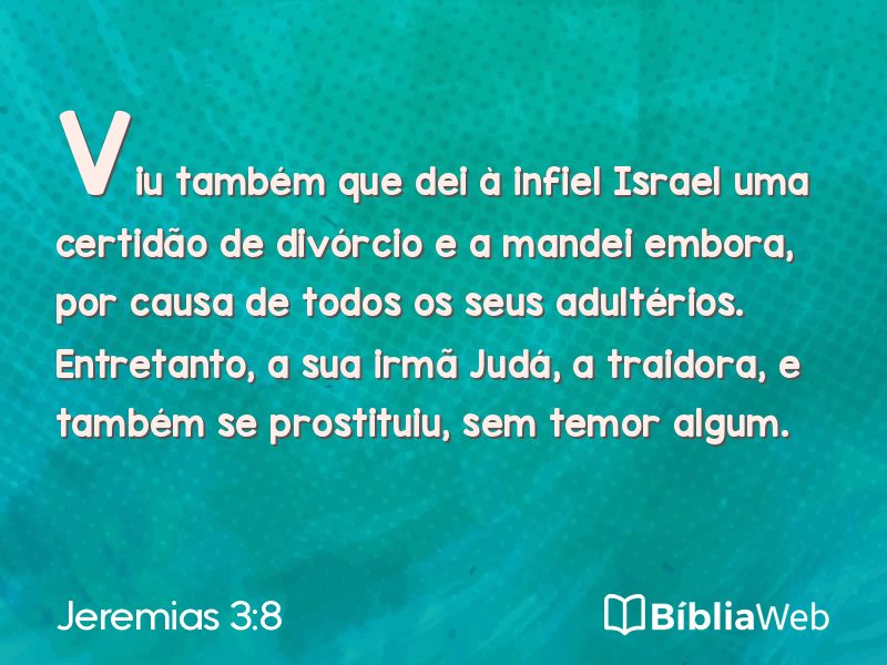Jeremias 3:8 em imagem para compartilhar