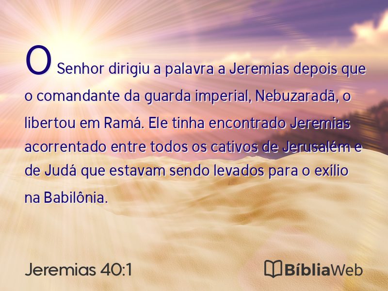 Jeremias 40:1 em imagem para compartilhar